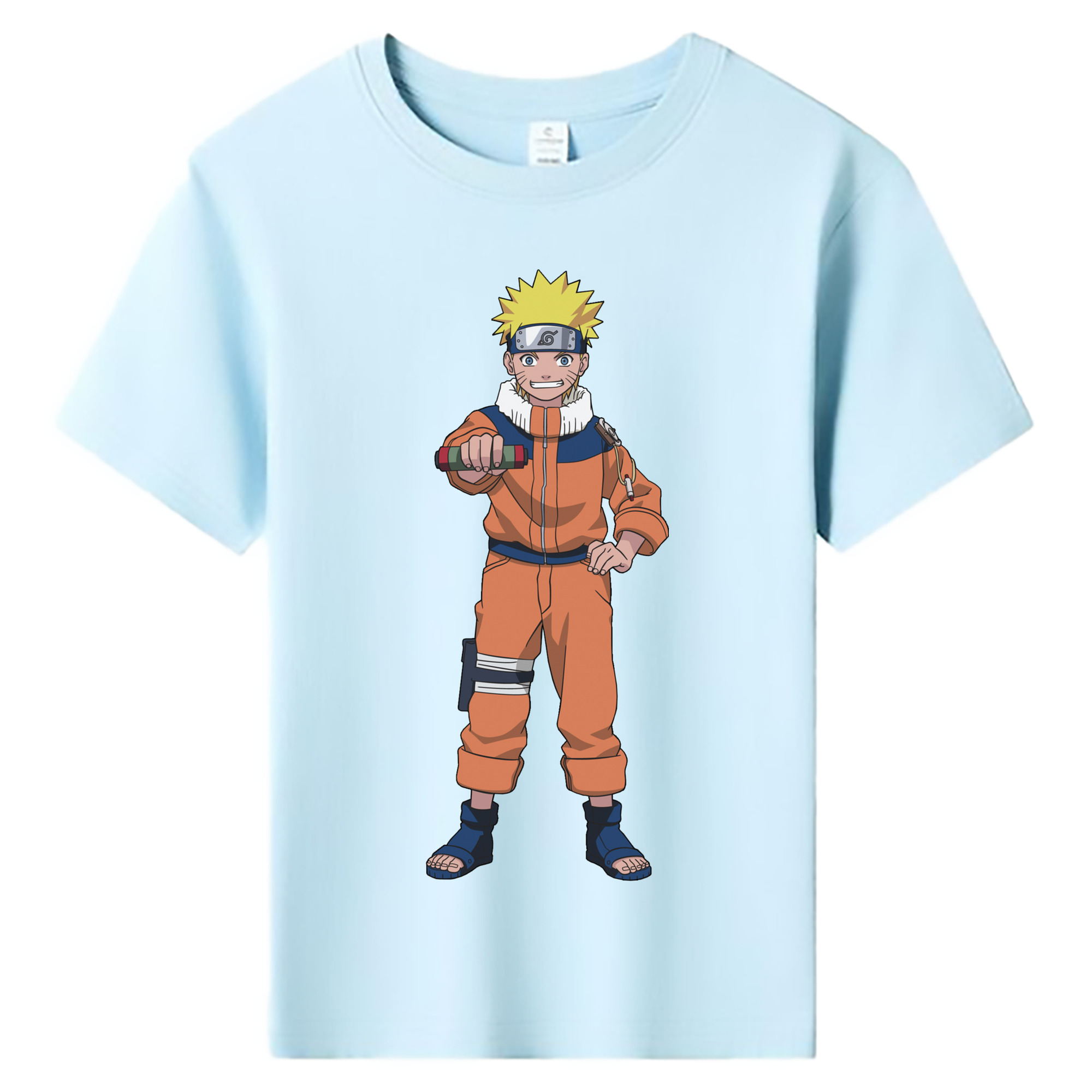 （画像用） NARUTO -ナルト- うずまき ナルト Uzumaki Naruto 綿100％キッズTシャツ（フロントプリント）
